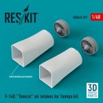 RESKIT RSU48-0379 F-14D Tomcat air intakes for Tamiya kit (3D Printed) 1/48