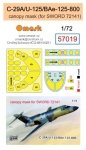 Omask 57019 C-29A/U-125/BAe-125-800 mask (for Sword 72141) 1/72