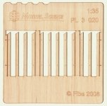 Model scene PL3-020 Wooden fence type 20  Drewniany płot 1/35