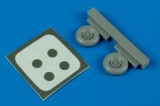 Aires 7212 Morane Saulnier M.S.406 wheel & maks 1/72 HASEGAWA