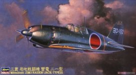 Hasegawa JT45 (09145) Mitsubishi J2M3 Raiden (Jack) Type 21 1/48