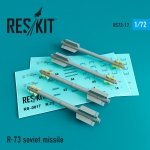 RESKIT RS72-0017 R-73 SOVIET MISSILES (4 PCS) 1/72