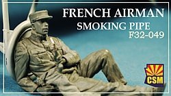 Copper State Models F32-049 French airman smoking pipe 1/32