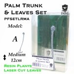 Paint Forge PFSETLRMA Laser Cut + Resin Plants PALM SET LEAVES + TRUNK A, size M