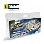 Ammo of Mig 7300 DRYBRUSH Set Grey Colors 4x40ml