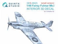 Quinta Studio QDS-48423 Fairey Fulmar Mk.I 3D-Printed & coloured Interior on decal paper (Trumpeter) (Small version) 1/48
