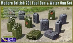 Gecko Models 35GM0079 Modern British 20L Fuel Can & Water Can Set 1/35