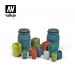 Vallejo SC211 Diorama Accessories Assorted Modern Plastic Drums (Beczki i pojemniki plastikowe) #2 1/35