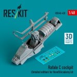 RESKIT RSU48-0420 Rafale C cockpit (Detailed edition) for Revell/Academy kit (3D printed) 1/48