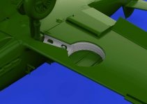 Eduard 672322 Bf 109F wheel bays rounded PRINT EDUARD 1/72