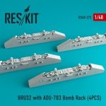 RESKIT RS48-0273 BRU32 with ADU-703 Bomb Rack (4PCS) 1/48