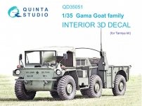 Quinta Studio QD35051 Gama Goat family 3D-Printed & coloured Interior on decal paper (Tamiya) 1/35