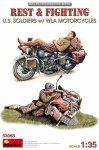 MiniArt 53068 REST & FIGHTING. U.S. SOLDIERS w/WLA MOTORCYCLES 1/35