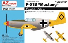 AZmodel AZ7513 P-51B Mustang Captured 1/72