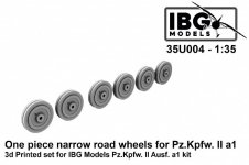 IBG 35U004 One piece narrow road wheels for Pz.Kpfw. II Ausf. a1 1/35