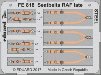 Eduard FE818 Seatbelts RAF late STEEL 1/48