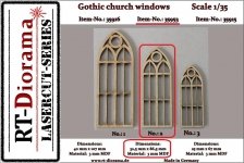 RT-Diorama 35953 Gothic church windows No.2 1/35