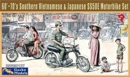 Gecko Models 35GM0127 60’~70's Southern Vietnamese & Japanese SS50E Motorbike Set 1/35