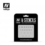 Vallejo ST-AFV003 Soviet Numbers WWII Stencil 1/35