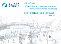 Quinta Studio QP135004 Stars and National emblems for Soviet/Russian warships 1/350