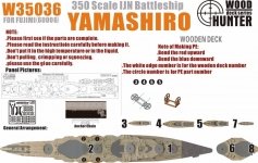 Wood Hunter W35036 Wood deck  IJN Yamshiro for Fujimi 60006 1/350