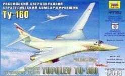 Zvezda 7002 Russian Supersonic Strategic Bomber Tu-160 (1:144)