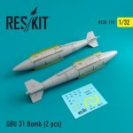 RESKIT RS32-0119 GBU 31 Bomb (2 pcs) 1/32