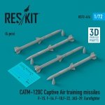 RESKIT RS72-0414 CATM-120C Captive Air training missiles (4 pcs) (3D Printed) 1/72