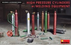 MiniArt 35618 HIGH PRESSURE CYLINDERS w/WELDING EQUIPMENT 1/35