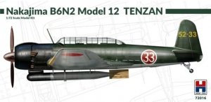 Hobby 2000 72016 Nakajima B6N2 Model 12 Tenzan 1/72