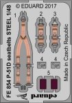Eduard FE854 P-51D seatbelts STEEL AIRFIX 1/48