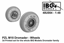 IBG 48U004 PZL M18 Dromader - Wheels - 3d Printed Set 1/48