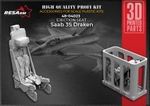 RESArm 48-04023 SAAB 35 Draken Ejection seat (3D resin printing) 1/48