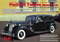 ICM 35535 Packard Twelve (Model 1936), WWII Soviet Leader's Car with Passengers (1:35)