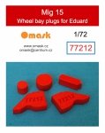Omask 77212 Mig 15 wheel bay plugs (for Eduard) 1/72