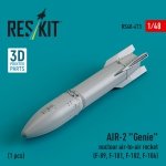 RESKIT RS48-0473 AIR-2 Genie nuclear air-to-air rocket (1 pcs) (3D Printed) 1/48