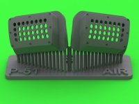 Master AM-48-189 P-51 Mustang - pokrywa wlotu powietrza do gaźnika - typ standardowy z otworami (do modelu Airfix) 1/48