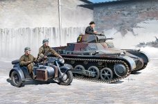 Academy 13556 German Panzer I Ausf.B & Motorcycl 1/35