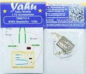 Yahu YMS7214 WW2 seatbelts USAAF & US NAVY (1:72)