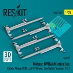 RESKIT RS32-0460 Meteor BVRAAM missiles (4 pcs) (3D Printed) 1/32