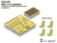 E.T. Model E35-076 US ARMY M1114 HUMVEE High Back Seats (For BRONCO Kit) (1:35)
