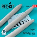 RESKIT RSU48-0254 RAFALE FUEL TANKS RPL 741 (2000L) (3 PCS) (3D PRINTED) 1/48