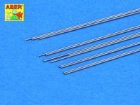 Aber SR04 Steel round rods fi 0,4mm length 250mm x12 pcs.