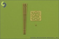 Master AM-35-001 M197 - Three-barrelled rotary 20mm cannon - turned barrels with etched barrel clamps (1:35)