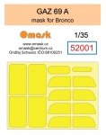 Omask 52001 GAZ 69 A mask (for Bronco) 1/35