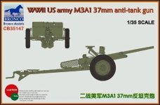 Bronco CB35147 WWII US army M3A1 37mm anti-tank gun 1/35