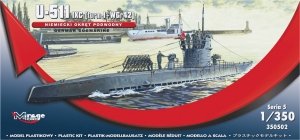 Mirage Hobby 350502 U-511 (IXC TURN I + WGr42) GERMAN SUBMARINE 1:350