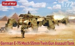 Modelcollect UA72354 German E75 Mech Twin 50mm Guns Assault Tank 1/72