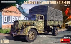 Miniart 35456 GERMAN 3T CARGO TRUCK 3,6-36S MID PROD 1/35