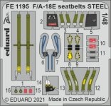 Eduard FE1195 F/A-18E seatbelts STEEL MENG 1/48